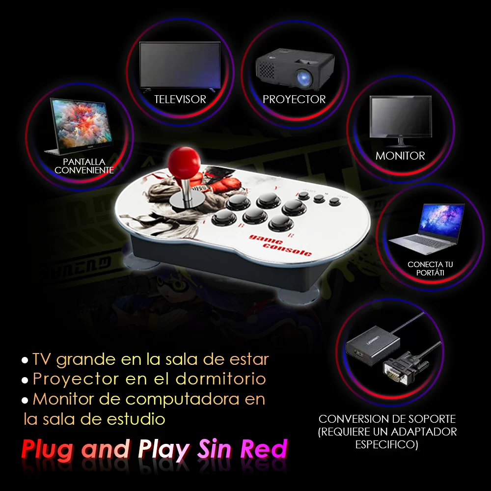 Consola Retro para TV tipo recreativa – Diversión Clásica en Pantalla Grande - Imagen 5