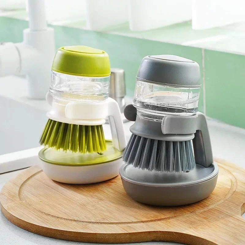 Cepillo Dispensador 2 en 1 para Cocina – Limpieza Inteligente con Estilo