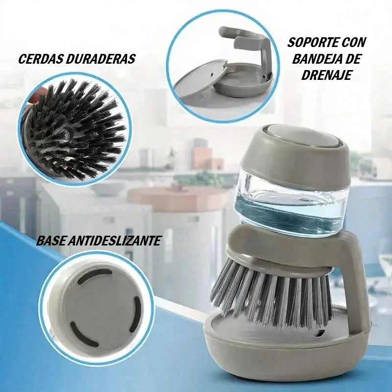 Cepillo Dispensador 2 en 1 para Cocina – Limpieza Inteligente con Estilo - Imagen 6