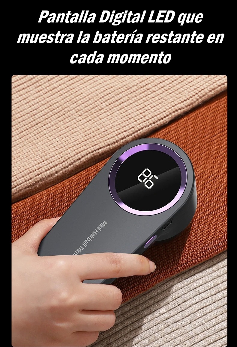Eliminador de Pelusas Eléctrico con Pantalla LED – Moda sin Bolitas - Imagen 10