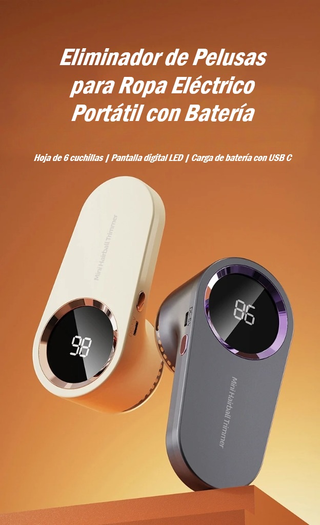 Eliminador de Pelusas Eléctrico con Pantalla LED – Moda sin Bolitas