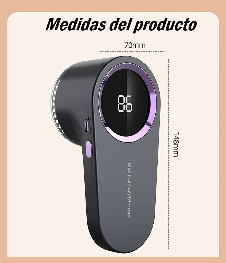 Eliminador de Pelusas Eléctrico con Pantalla LED – Moda sin Bolitas - Imagen 12