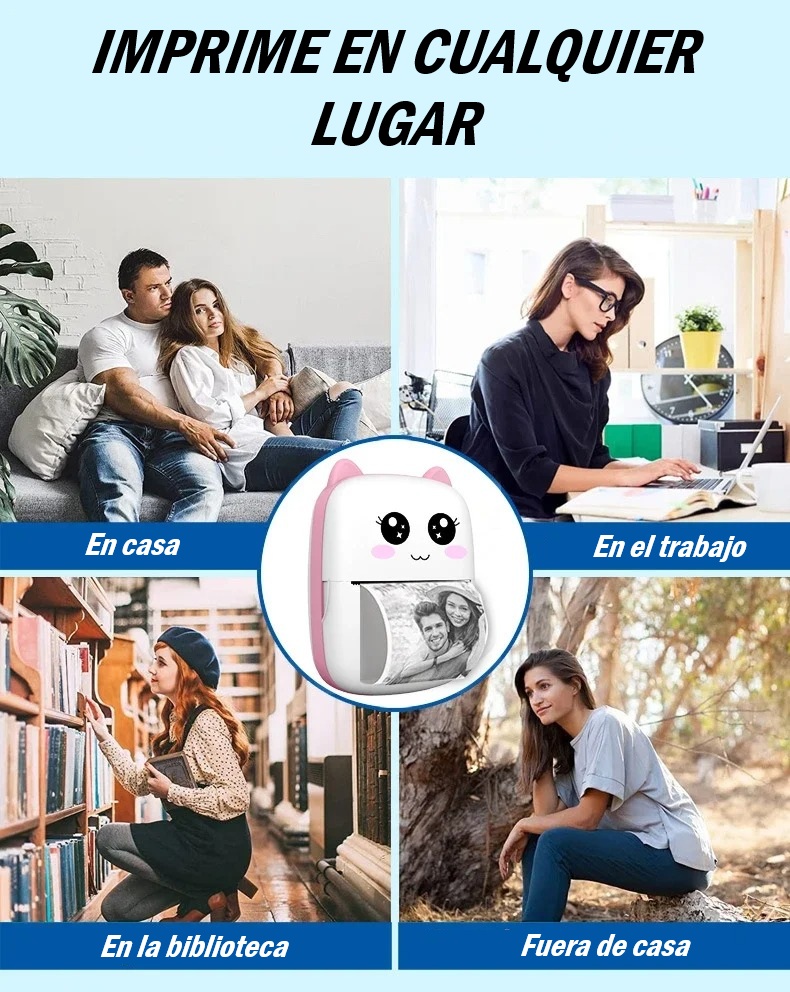 Mini Impresora Térmica Portátil “Gatito” – ¡Fotos y Etiquetas en tu Bolsillo! - Imagen 7