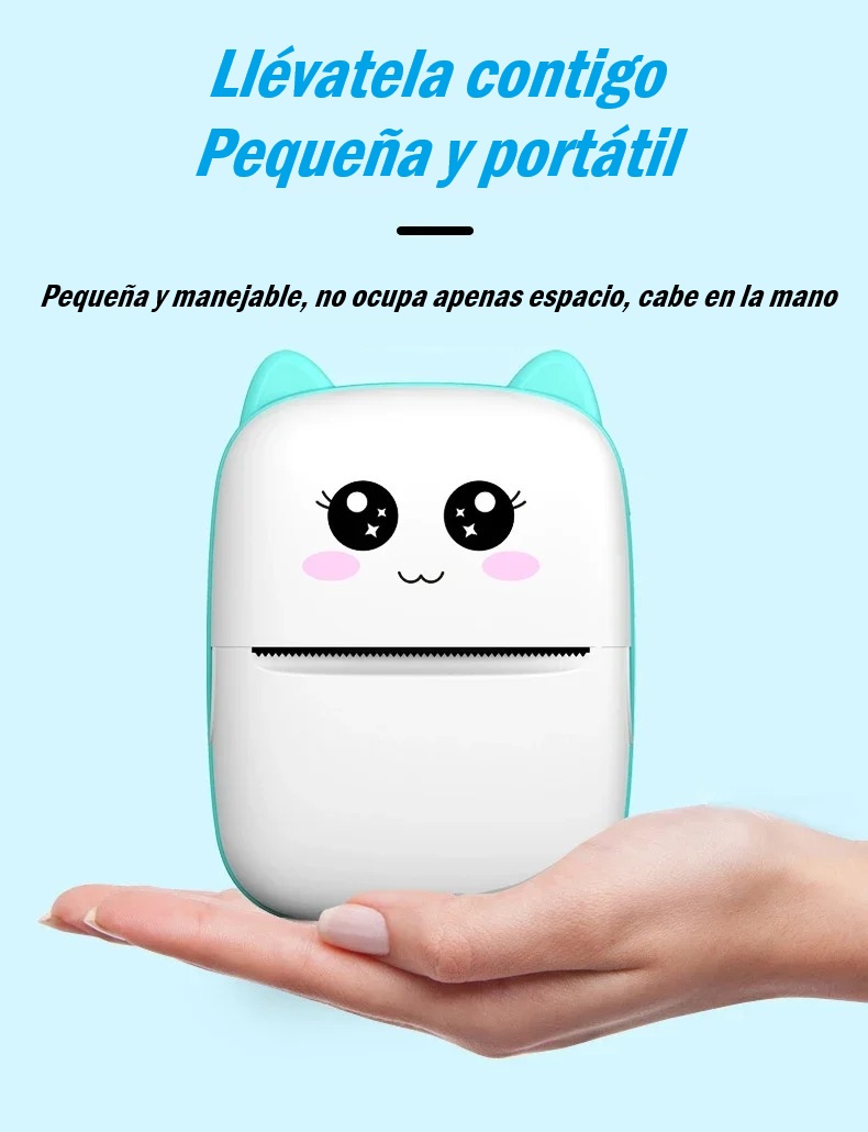 Mini Impresora Térmica Portátil “Gatito” – ¡Fotos y Etiquetas en tu Bolsillo! - Imagen 12