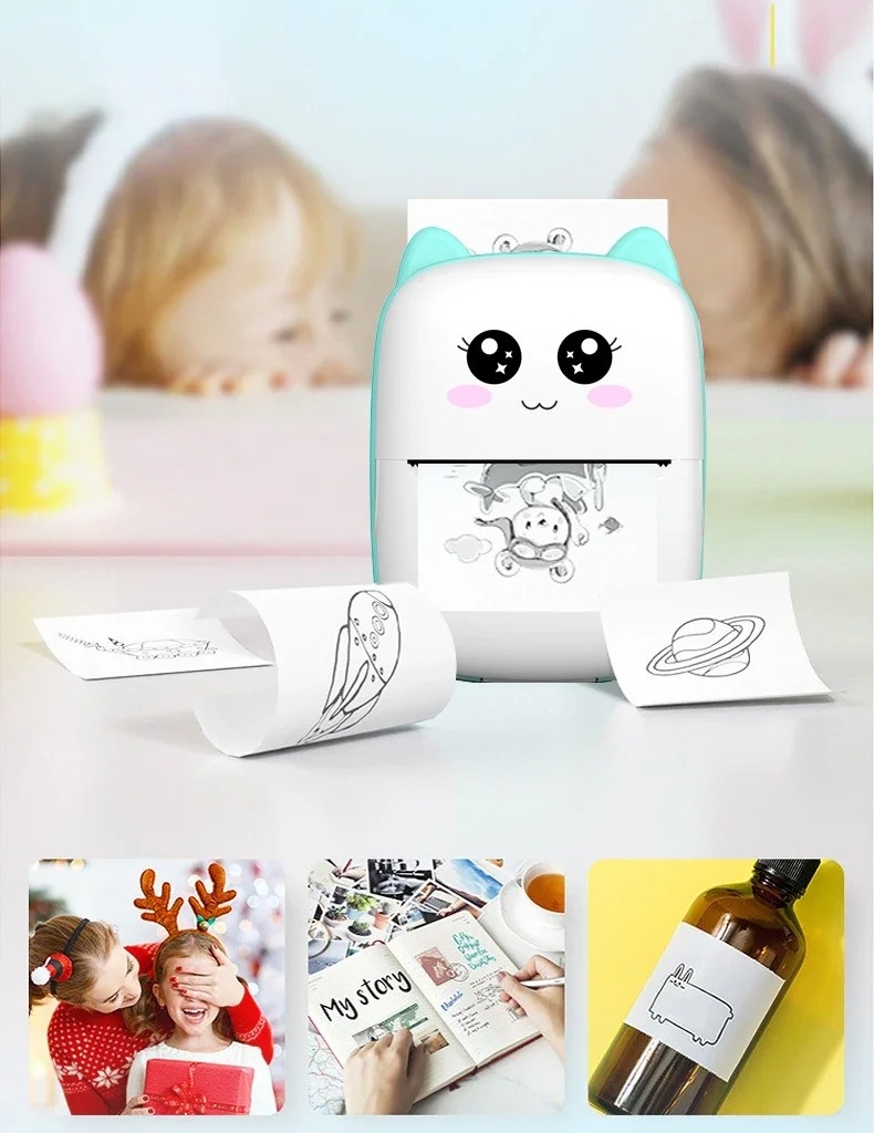 Mini Impresora Térmica Portátil “Gatito” – ¡Fotos y Etiquetas en tu Bolsillo! - Imagen 20