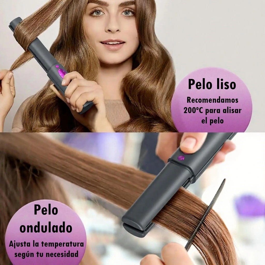 Plancha de Pelo Inalámbrica 2 en 1 – Inalámbrica y Recargable con 5000 mAh de batería - Imagen 3