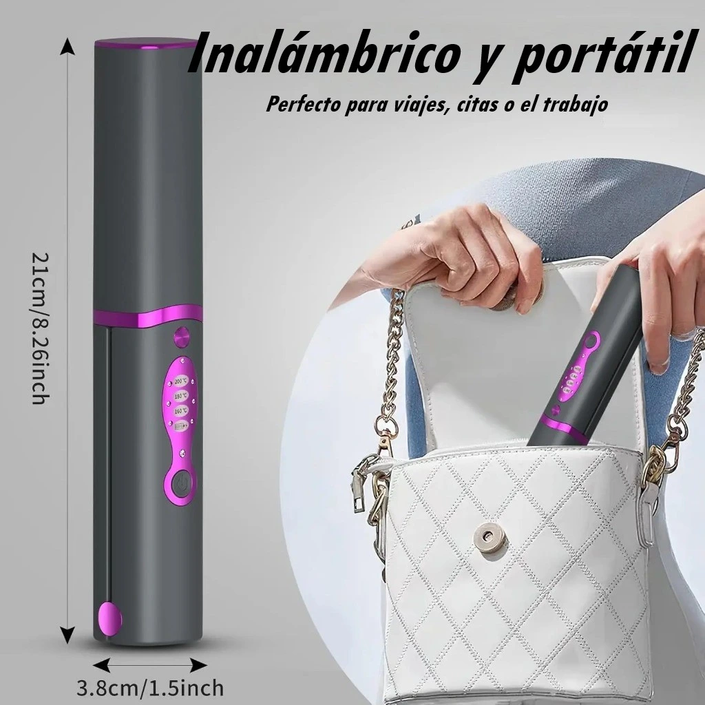 Plancha de Pelo Inalámbrica 2 en 1 – Inalámbrica y Recargable con 5000 mAh de batería - Imagen 5