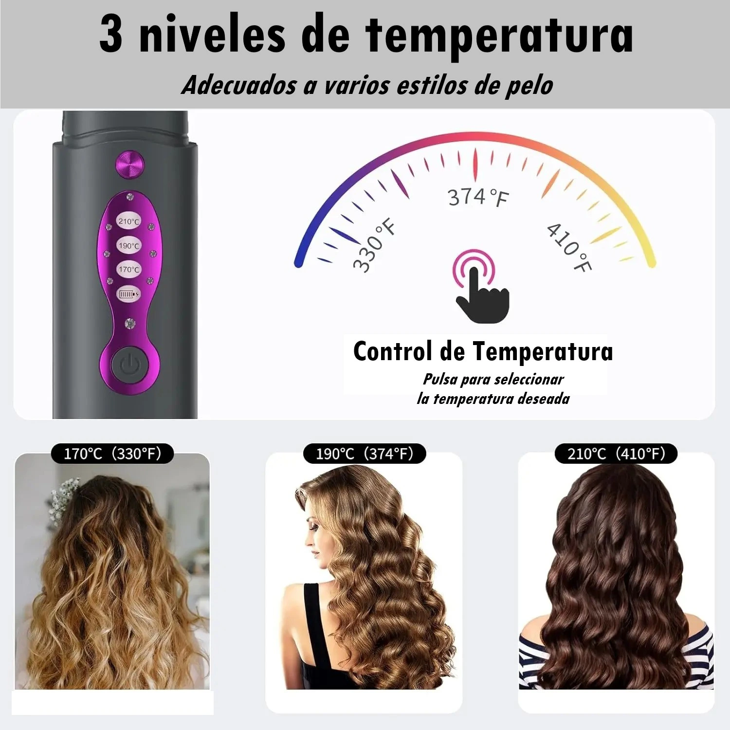 Plancha de Pelo Inalámbrica 2 en 1 – Inalámbrica y Recargable con 5000 mAh de batería - Imagen 6