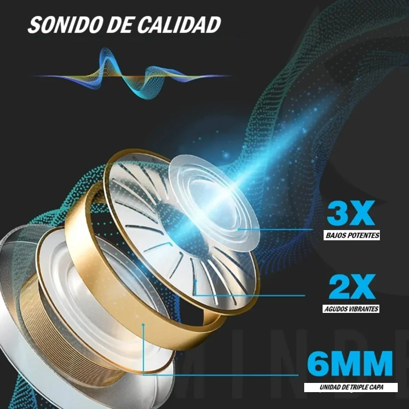 Auriculares inalámbricos por Bluetooth deportivos con micrófono y manos libres - Imagen 5
