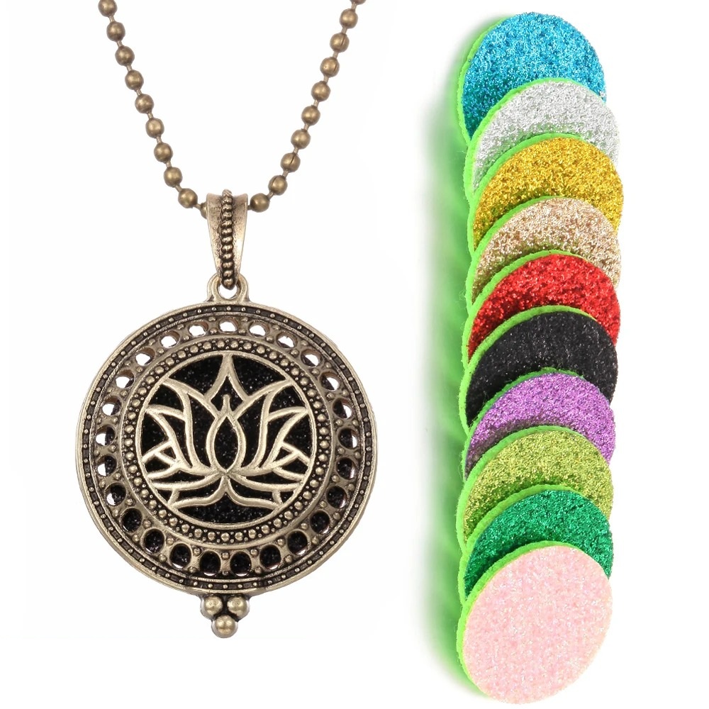 Collar Retro Kaleidoscopio Aromático con Difusor de Aceites Esenciales – Estilo Vintage con Funcionamiento Magnético - Imagen 11