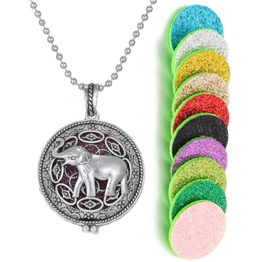 Collar Retro Kaleidoscopio Aromático con Difusor de Aceites Esenciales – Estilo Vintage con Funcionamiento Magnético - Imagen 12