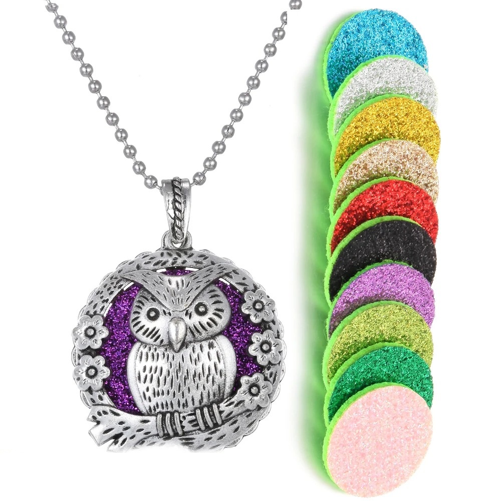 Collar Retro Kaleidoscopio Aromático con Difusor de Aceites Esenciales – Estilo Vintage con Funcionamiento Magnético - Imagen 14