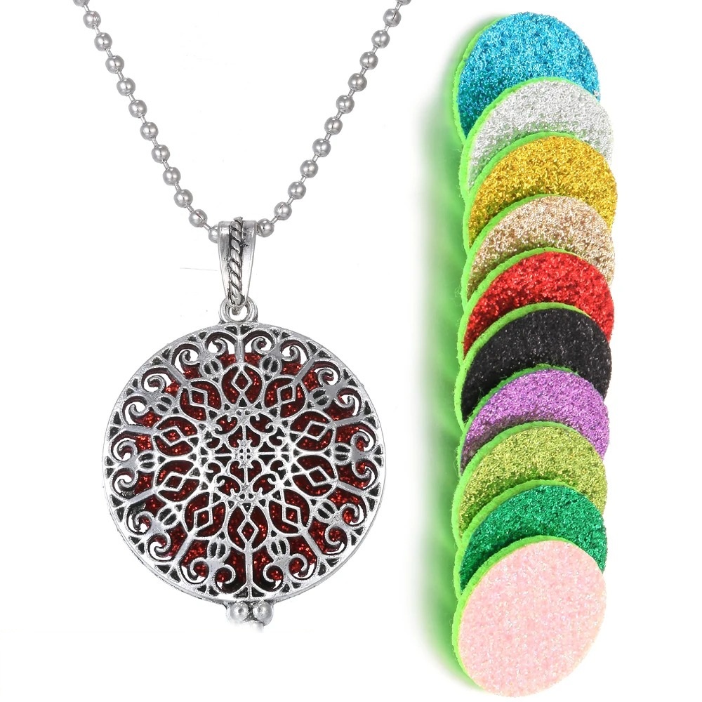 Collar Retro Kaleidoscopio Aromático con Difusor de Aceites Esenciales – Estilo Vintage con Funcionamiento Magnético - Imagen 17