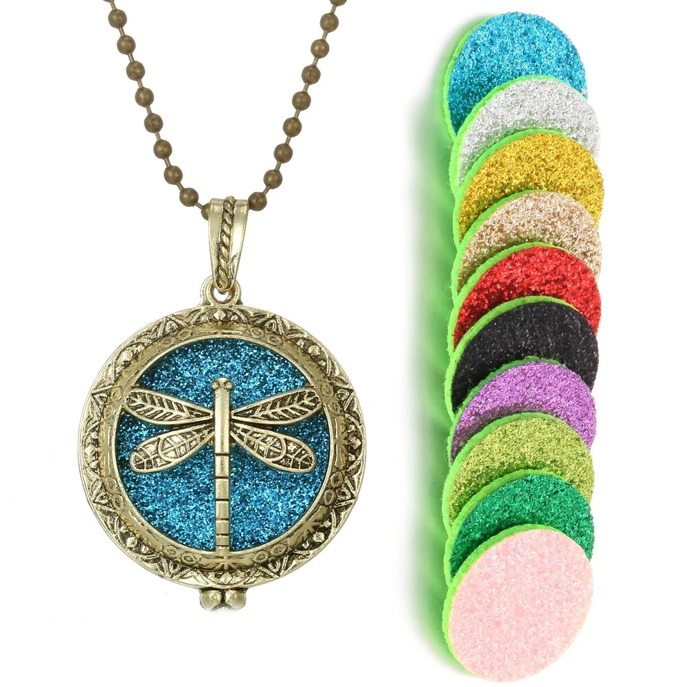 Collar Retro Kaleidoscopio Aromático con Difusor de Aceites Esenciales – Estilo Vintage con Funcionamiento Magnético - Imagen 22