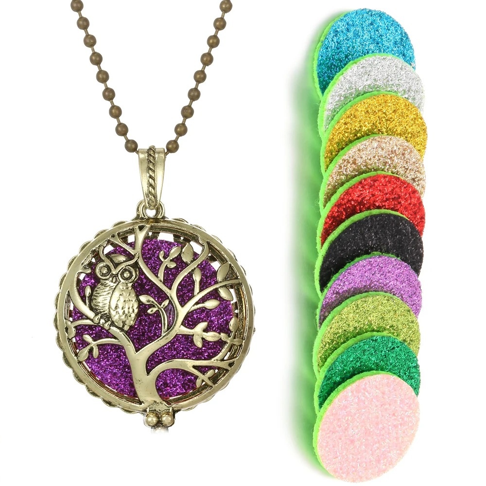 Collar Retro Kaleidoscopio Aromático con Difusor de Aceites Esenciales – Estilo Vintage con Funcionamiento Magnético - Imagen 24