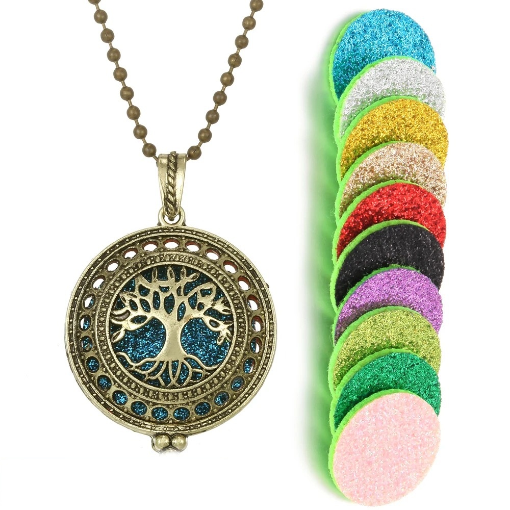 Collar Retro Kaleidoscopio Aromático con Difusor de Aceites Esenciales – Estilo Vintage con Funcionamiento Magnético - Imagen 9