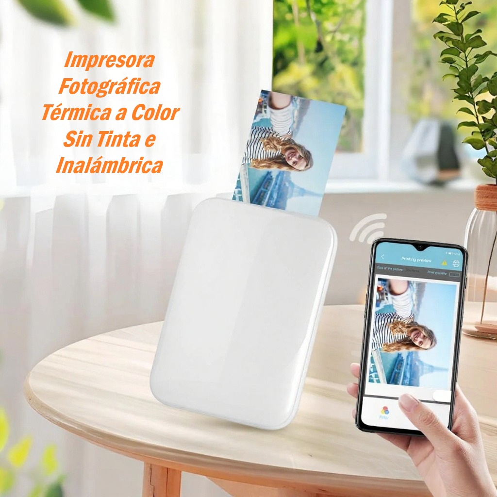Mini Impresora Fotográfica Térmica a Color Sin Tinta – Instantes que Conservan Sonrisas - Imagen 2