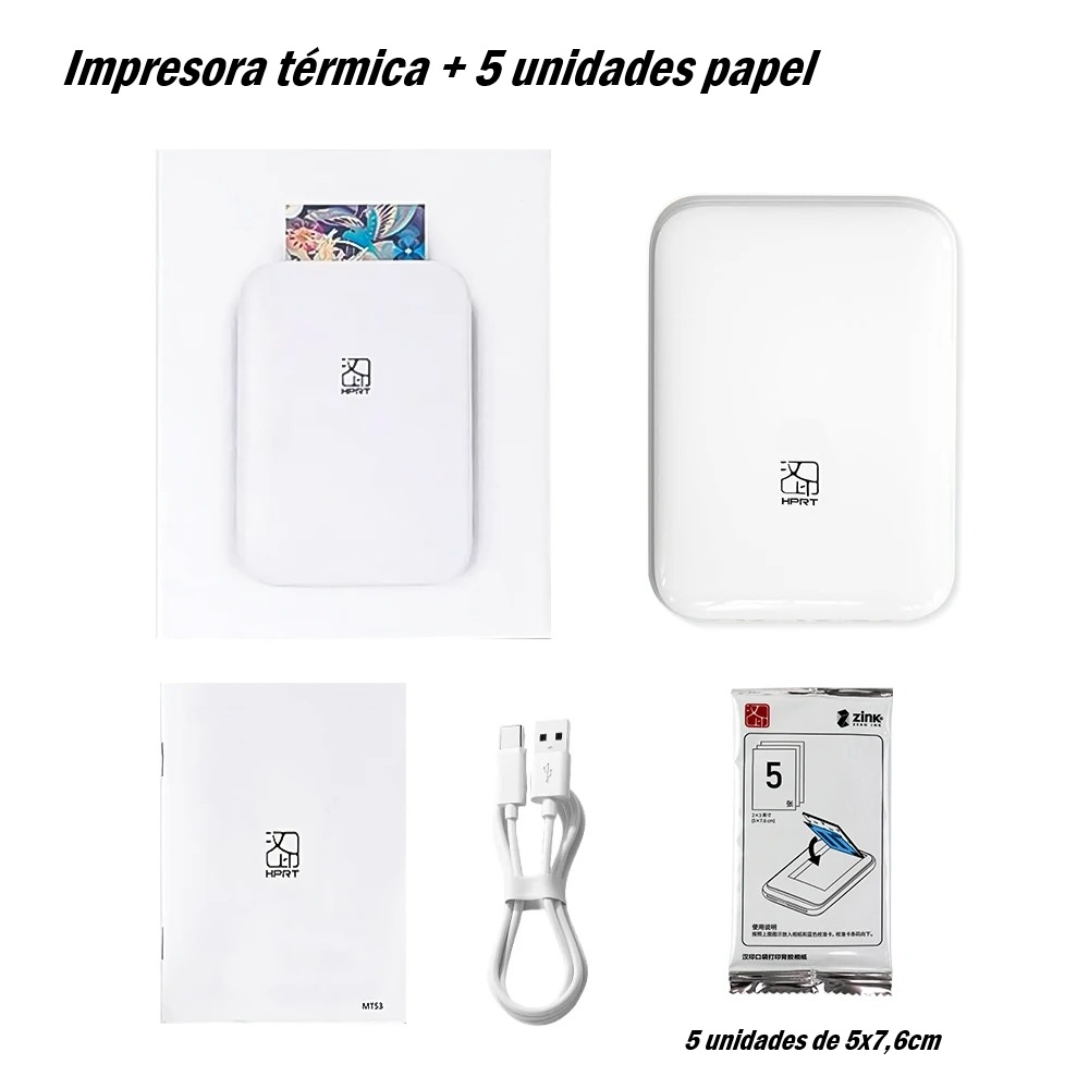 Mini Impresora Fotográfica Térmica a Color Sin Tinta – Instantes que Conservan Sonrisas - Imagen 8