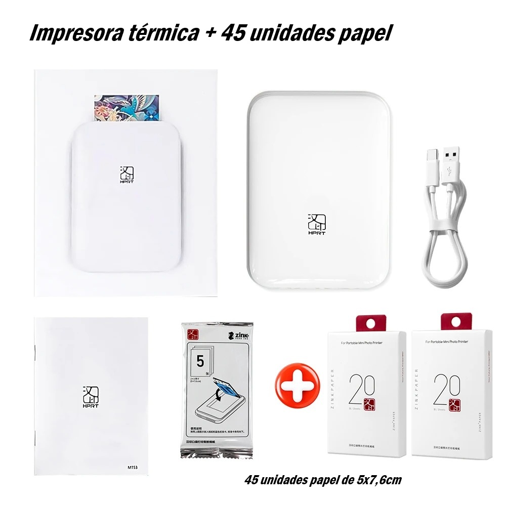 Mini Impresora Fotográfica Térmica a Color Sin Tinta – Instantes que Conservan Sonrisas - Imagen 10