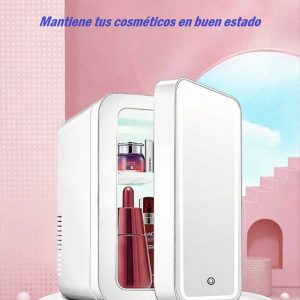 Mininevera de Maquillaje Portátil con Espejo LED – Belleza Fresca y Práctica