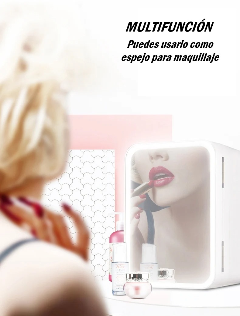 Mininevera de Maquillaje Portátil con Espejo LED – Belleza Fresca y Práctica - Imagen 3