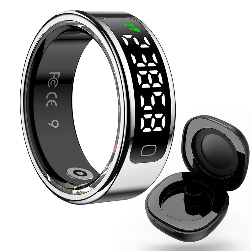 R11C Anillo Inteligente 2025 – Pantalla LED, Bluetooth, Ritmo Cardíaco, Presión, Oxígeno en Sangre y Monitor de Sueño