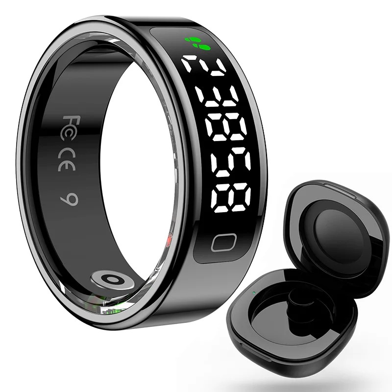 R11C Anillo Inteligente 2025 – Pantalla LED, Bluetooth, Ritmo Cardíaco, Presión, Oxígeno en Sangre y Monitor de Sueño - Imagen 2