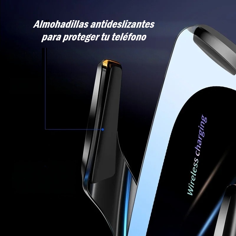 Soporte Cargador Inalámbrico para Coche 15 W Automático + Cargador mechero USB tipo C y tipo A - Imagen 4