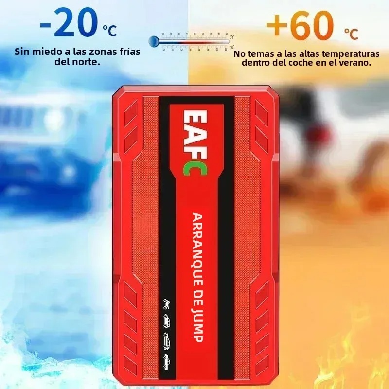 Arrancador de Batería Portátil 600 A – Banco de Energía para Coche, recargable, 12 V, con Seguridad Antichispas - Imagen 2
