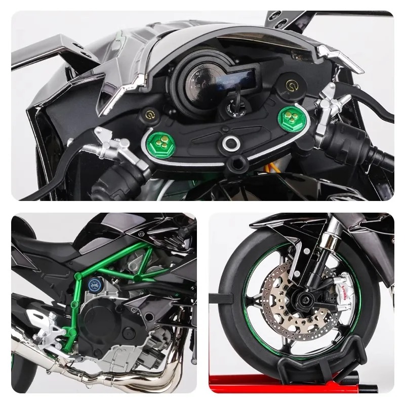 Modelo a Escala 1:6 Kawasaki H2R – Réplica en Aleación con Sonido, Luz y Efecto de Vapor - Imagen 4