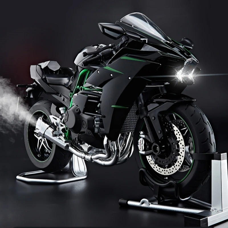 Modelo a Escala 1:6 Kawasaki H2R – Réplica en Aleación con Sonido, Luz y Efecto de Vapor